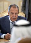 Russian Foreign Minister Sergey Lavrov meets with Saudi Arabian Foreign Minister Adel bin Ahmed Al-Jubeir