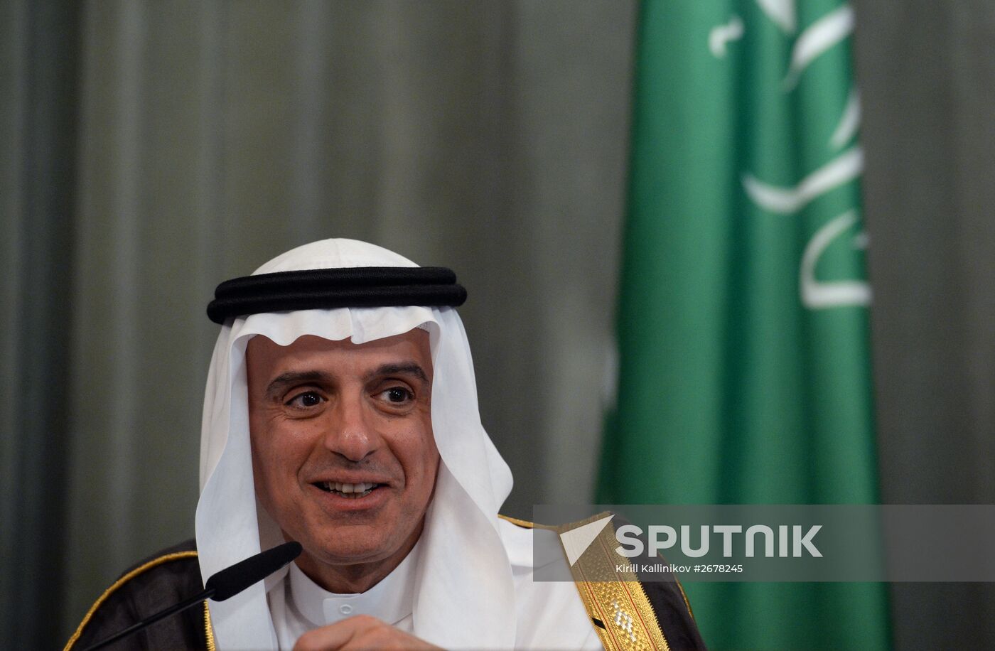 Russian Foreign Minister Sergey Lavrov meets with Saudi Arabian Foreign Minister Adel bin Ahmed Al-Jubeir in Moscow