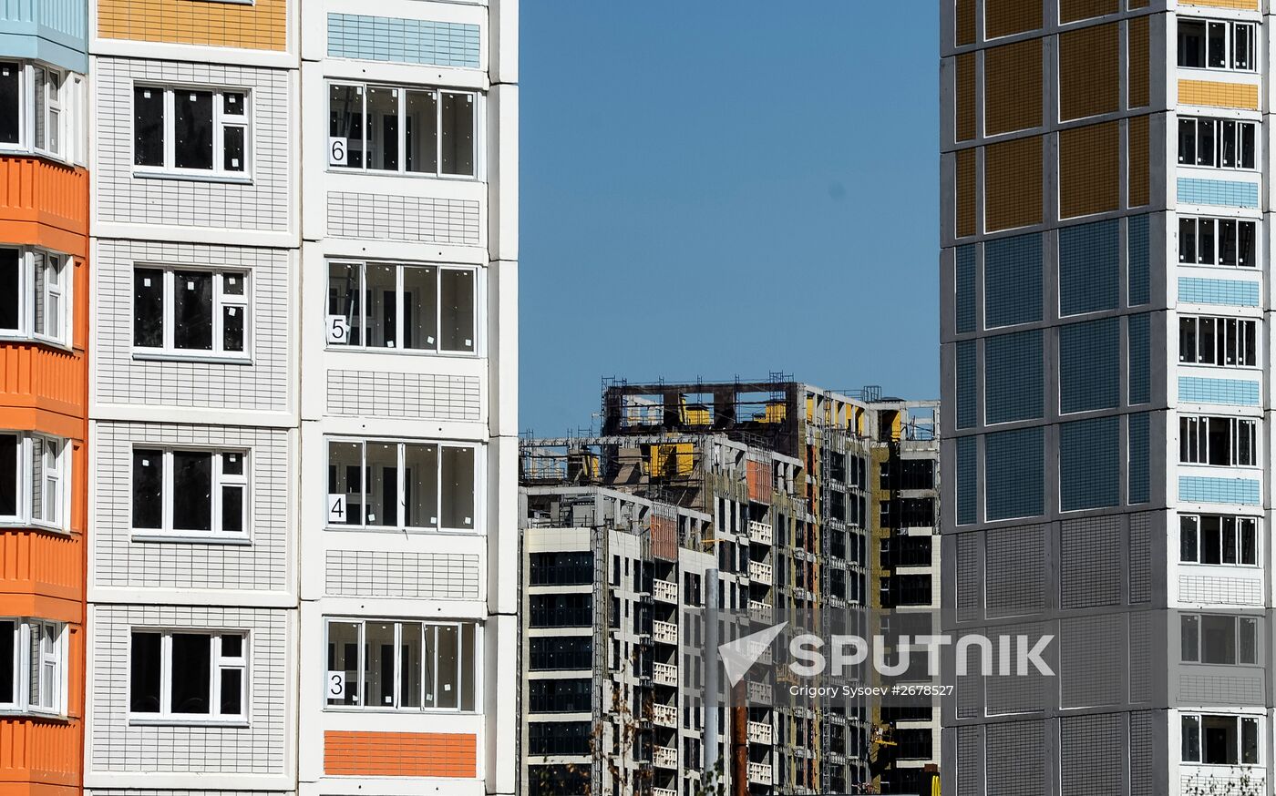 Construction of Yaroslavsky residential area in Mytishchi