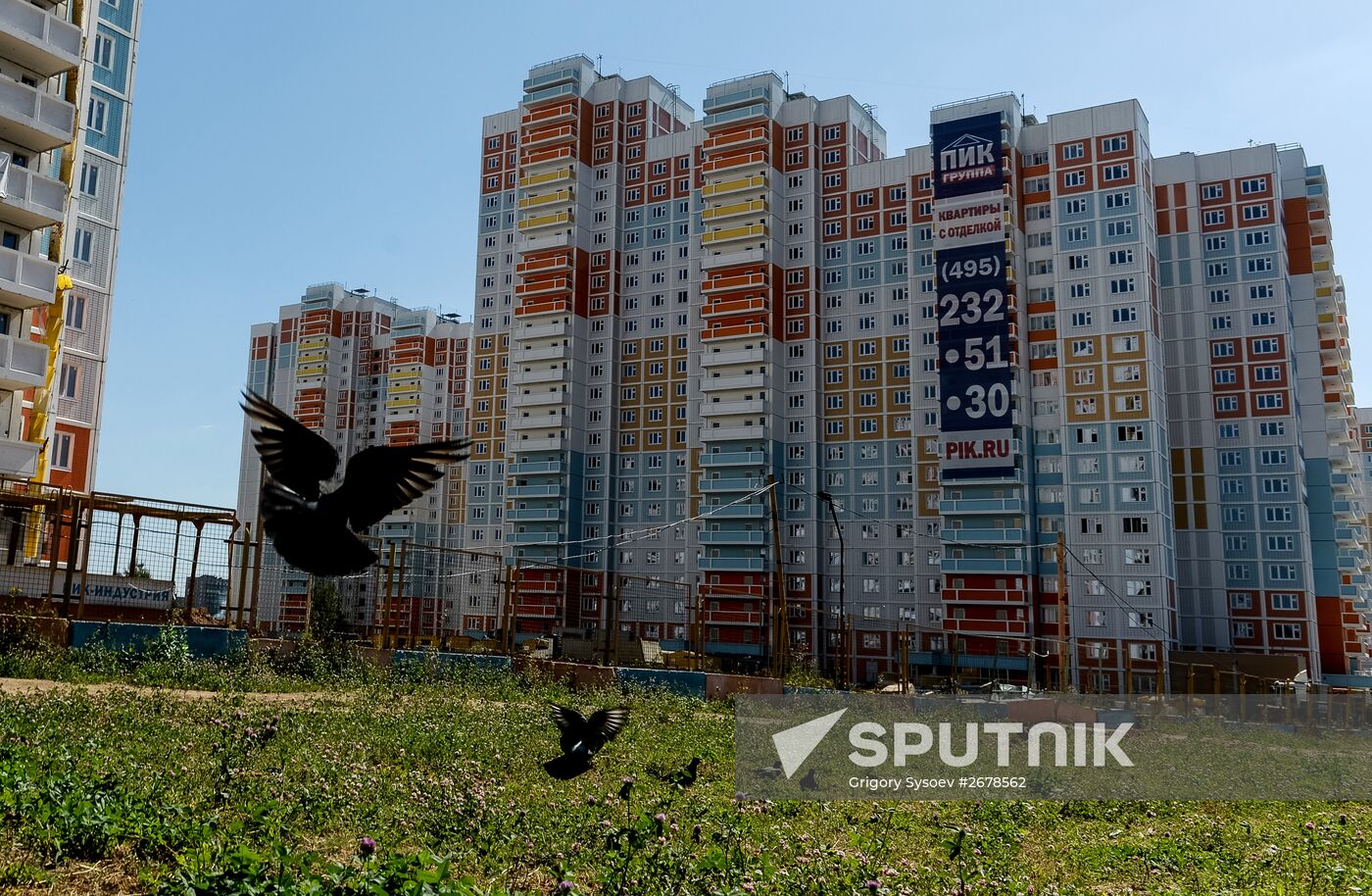 Construction conducted under Yaroslavsky residential development project in Mytishchi