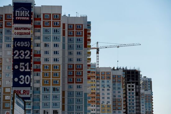 Construction conducted under Yaroslavsky residential development project in Mytishchi