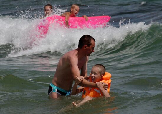 Vacationers in Primorye Territory