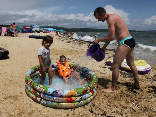 Vacationers in Primorye Territory