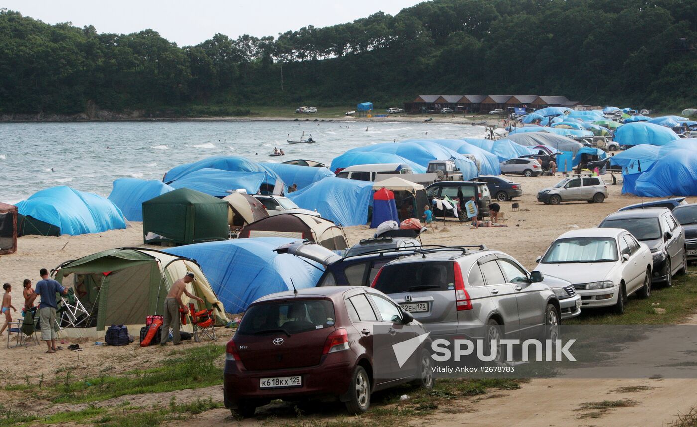 Vacationers in Primorye Territory