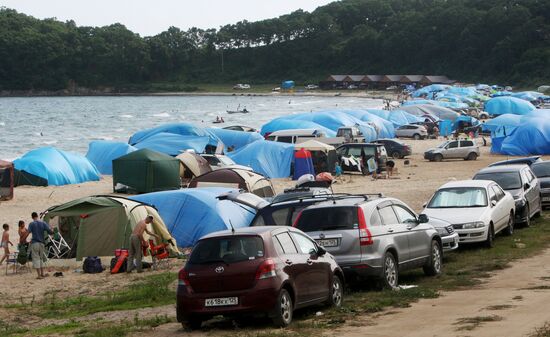 Vacationers in Primorye Territory