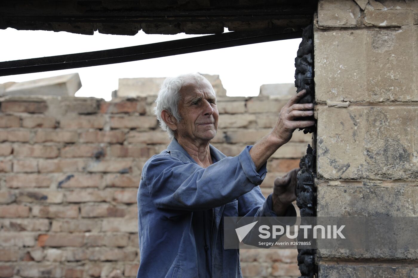 Aftermath of artillery attack on Donetsk