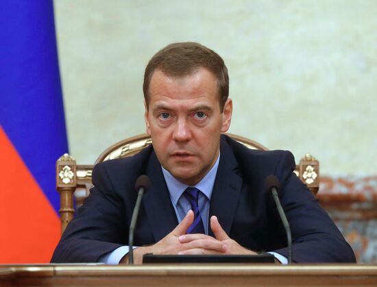 Russian Prime Minister Dmitry Medvedev chairs Government meeting