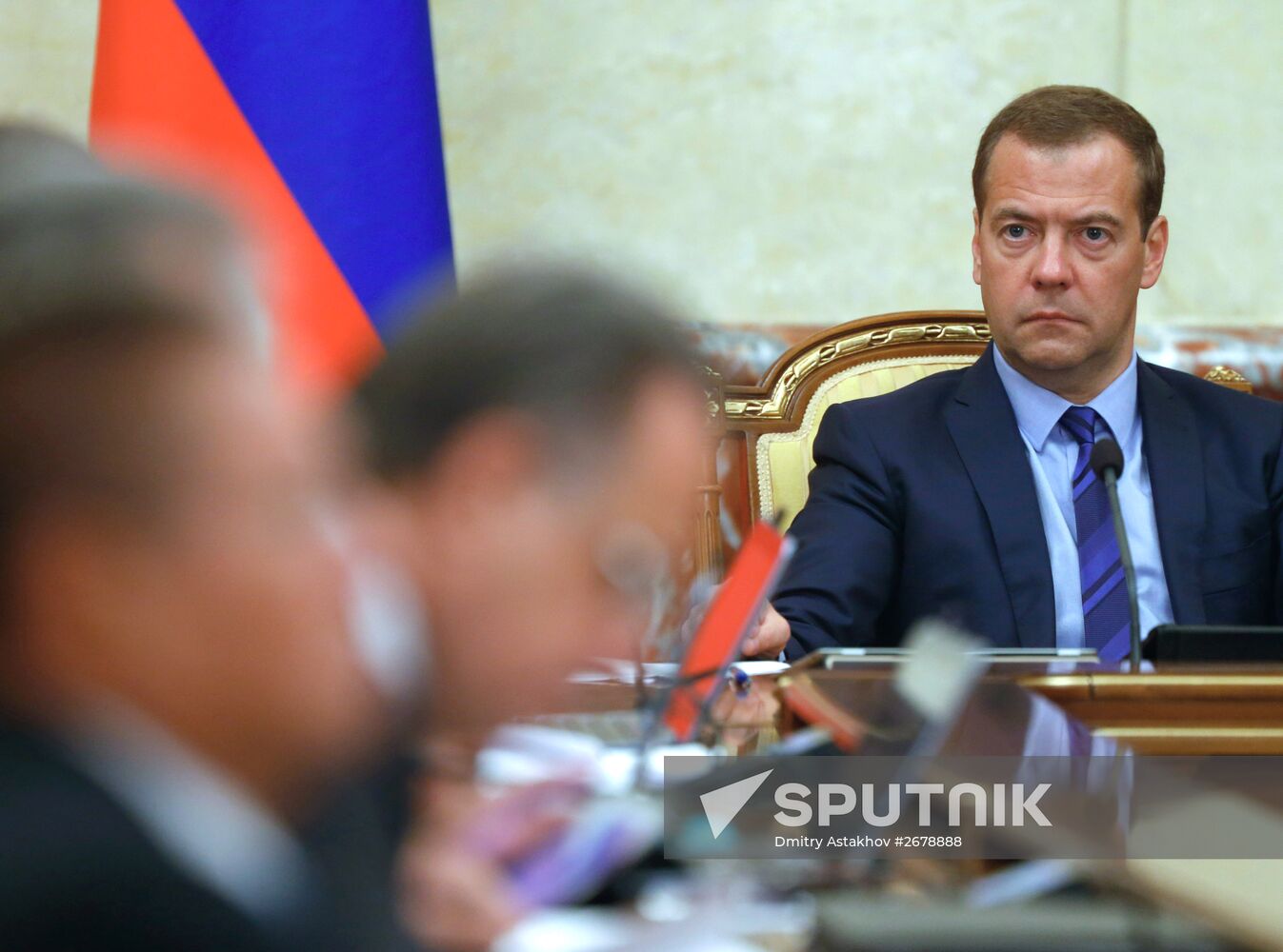 Russian Prime Minister Dmitry Medvedev chairs Government meeting