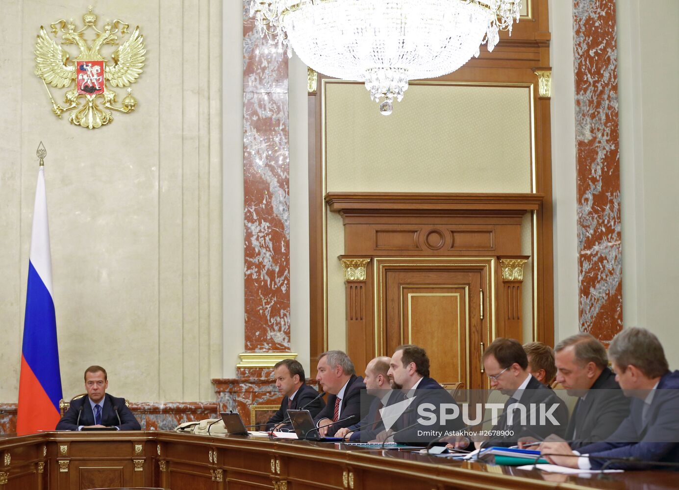 Russian Prime Minister Dmitry Medvedev chairs Government meeting