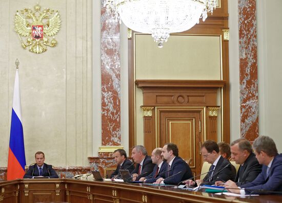 Russian Prime Minister Dmitry Medvedev chairs Government meeting