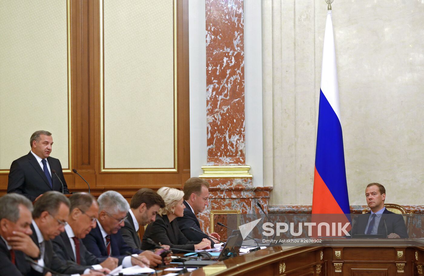 Russian Prime Minister Dmitry Medvedev chairs Government meeting