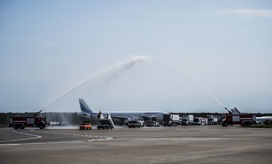 Airplane servicing at Domodedovo airport