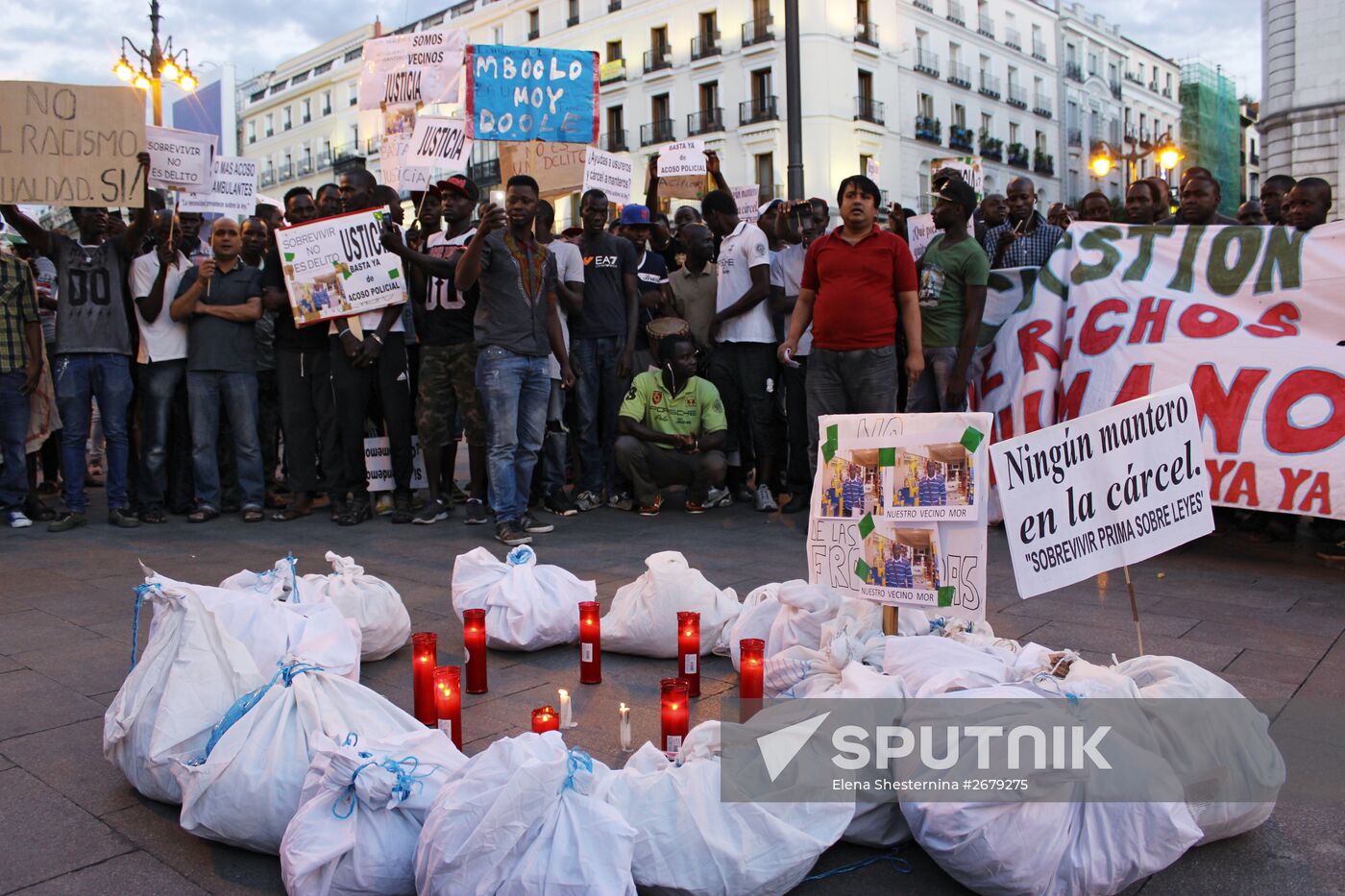 Immigrants protest in Madrid