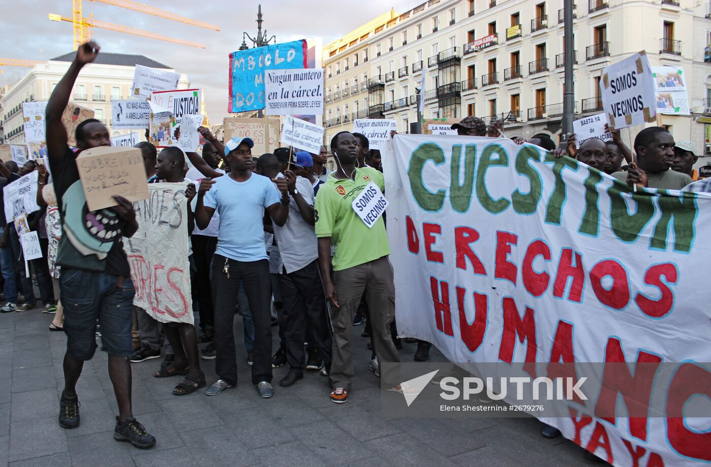 Immigrants protest in Madrid