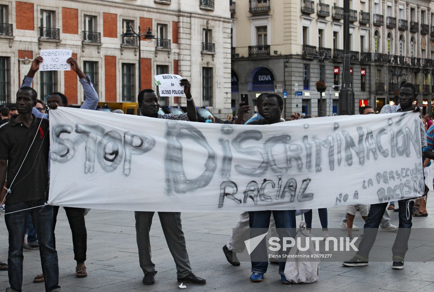 Immigrants protest in Madrid