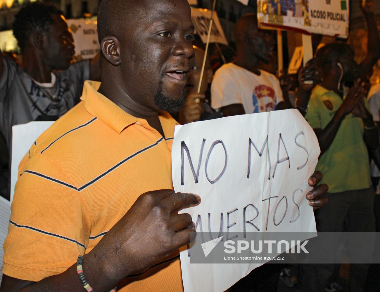 Immigrants protest in Madrid