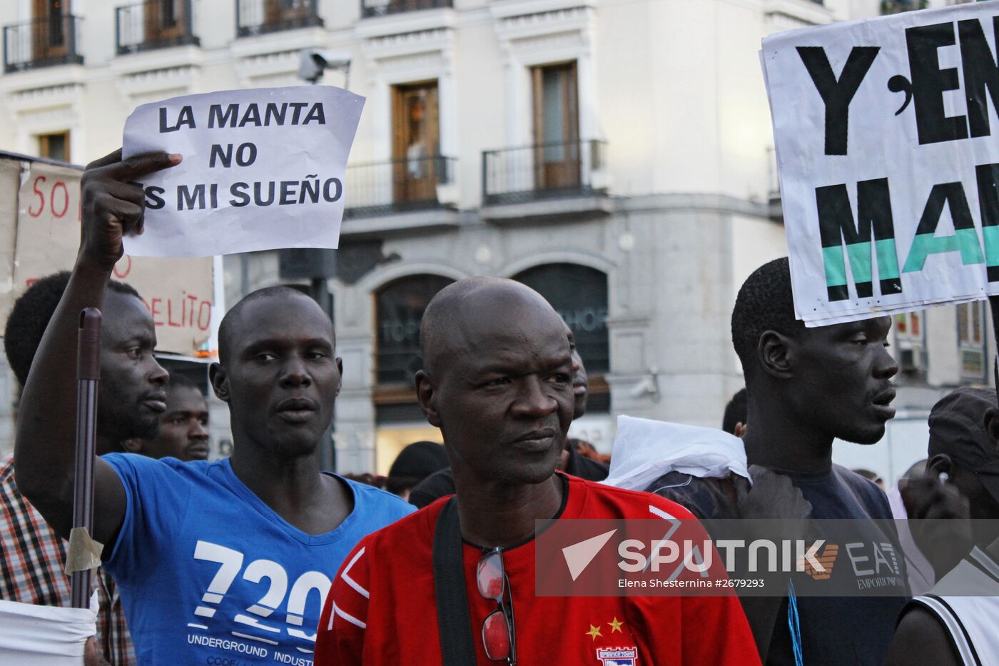 Immigrants protest in Madrid