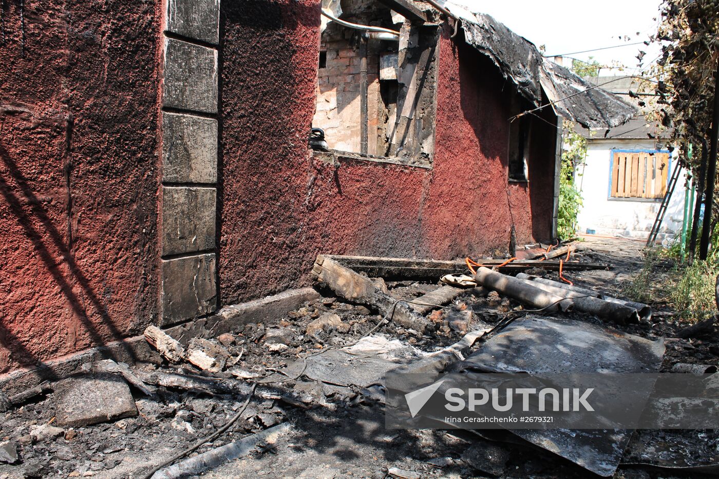 Aftermath of shelling in Donetsk