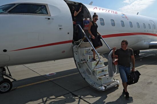Welcome ceremony for the first GeorgianAirways flight in Rostov-on-Don