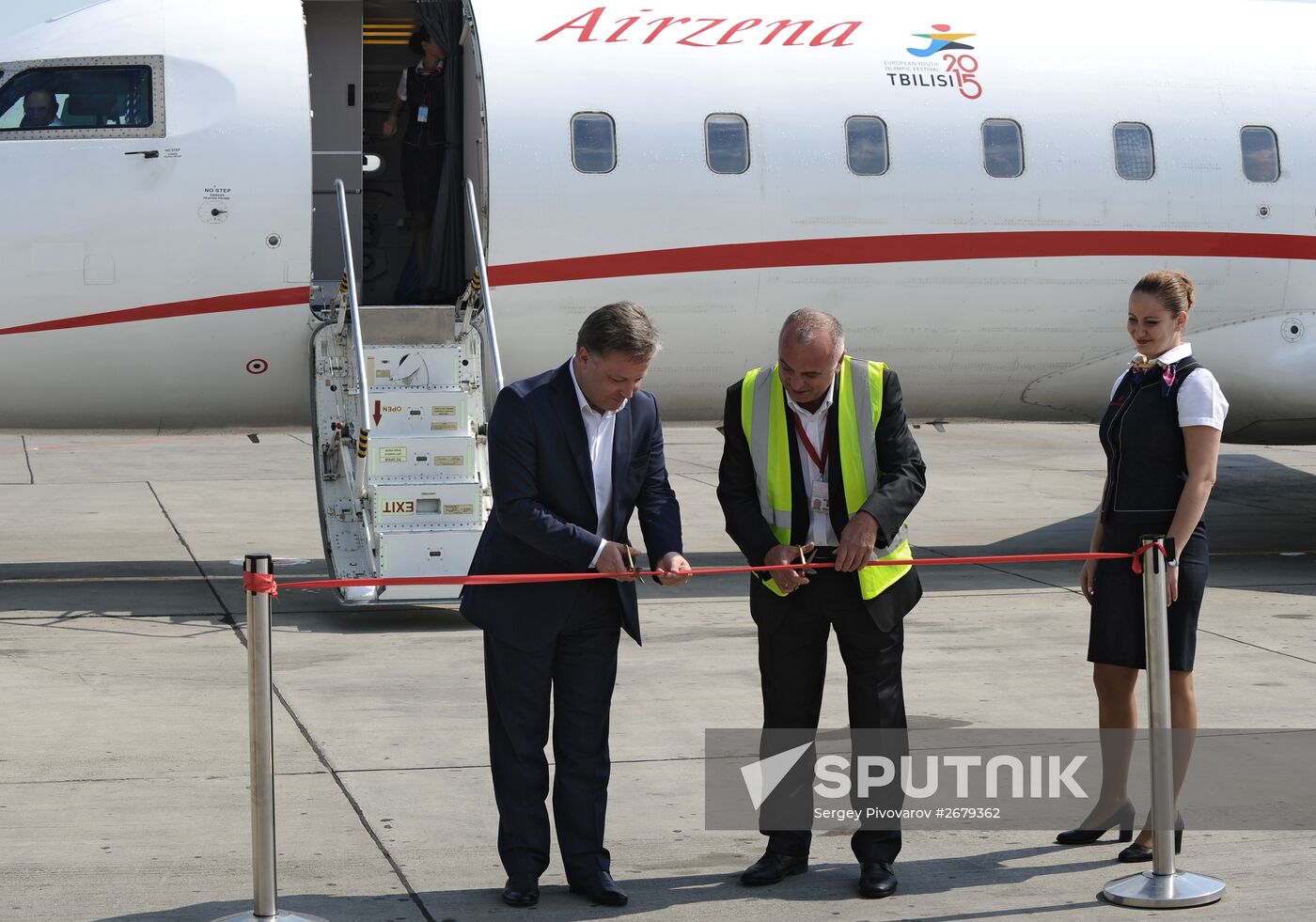 Welcome ceremony for the first GeorgianAirways flight in Rostov-on-Don