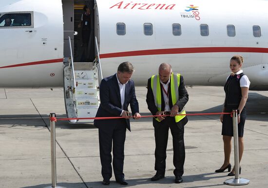 Welcome ceremony for the first GeorgianAirways flight in Rostov-on-Don
