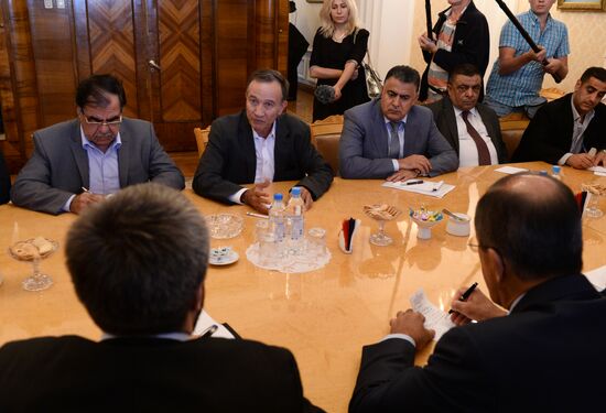 Foreign Minister Lavrov meets with ex coordinator of Syrian National Coordination Committee Haitham Manaa