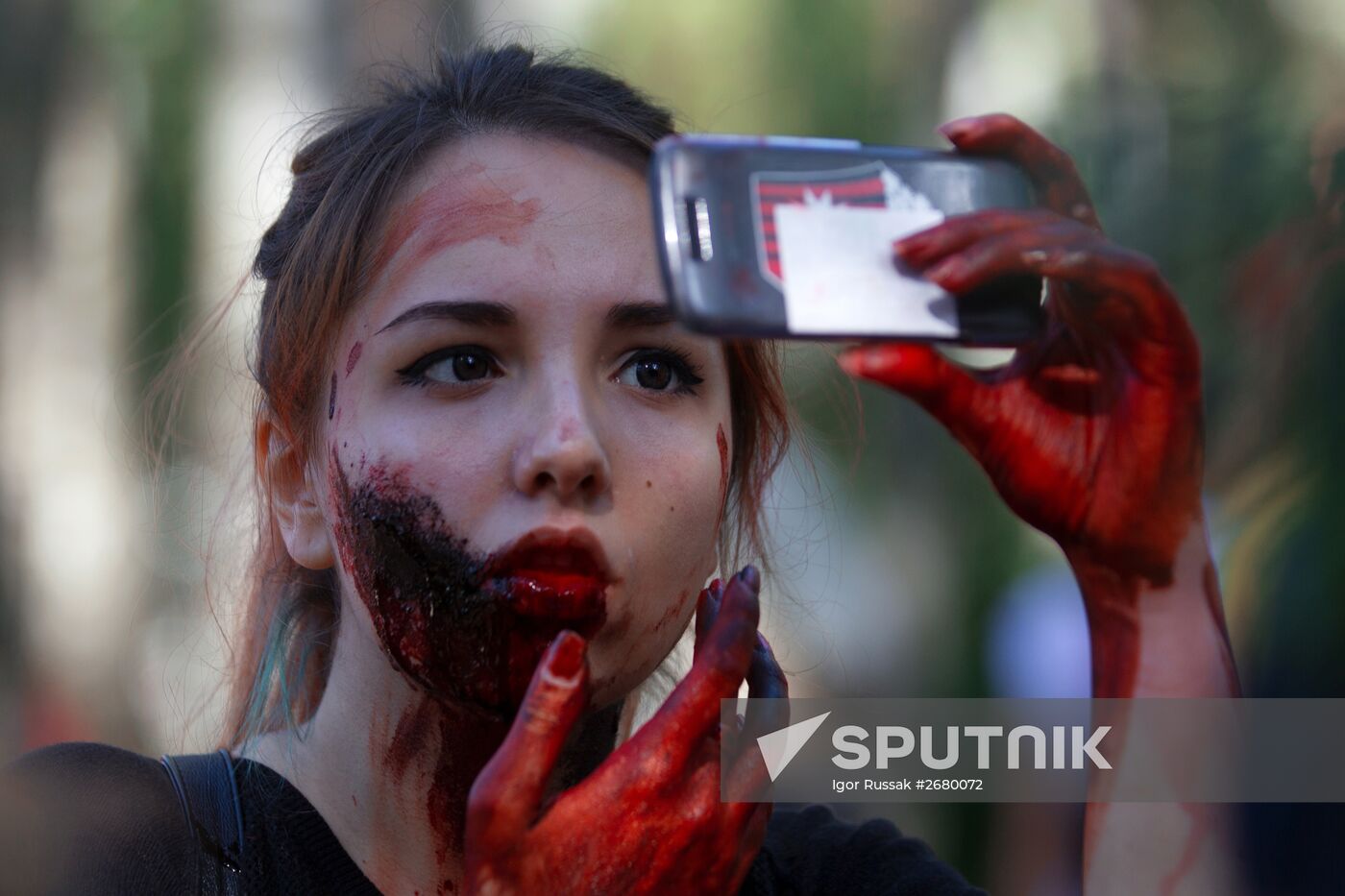 Zombie Mob 7 flashmob in St.-Petersburg