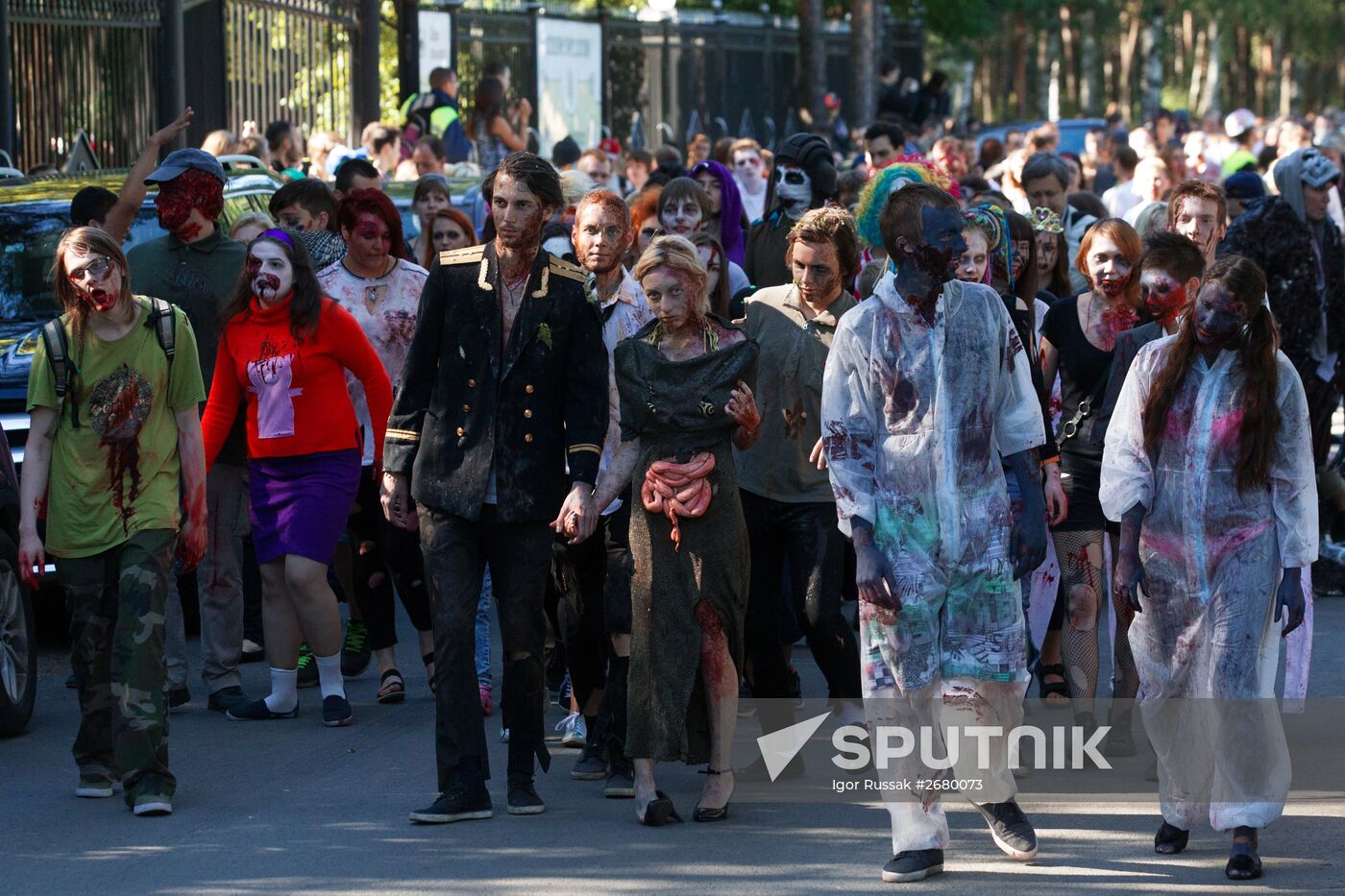 Zombie Mob 7 flashmob in St.-Petersburg