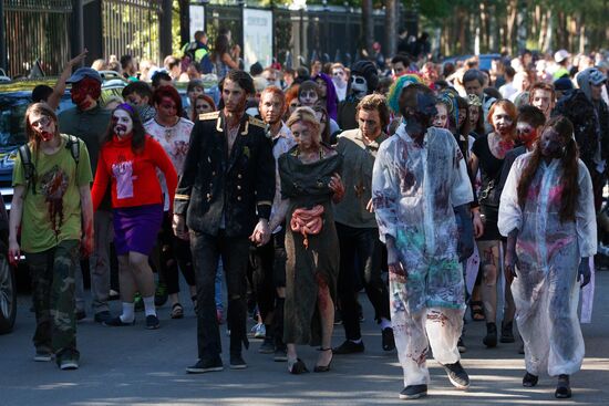 Zombie Mob 7 flashmob in St.-Petersburg