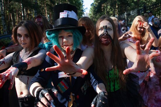 Zombie Mob 7 flashmob in St.-Petersburg