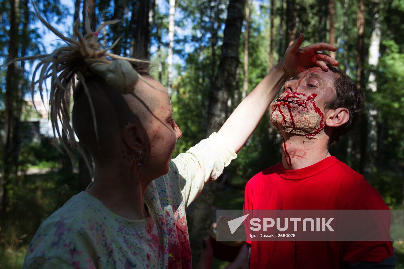 Zombie Mob 7 flashmob in St.-Petersburg