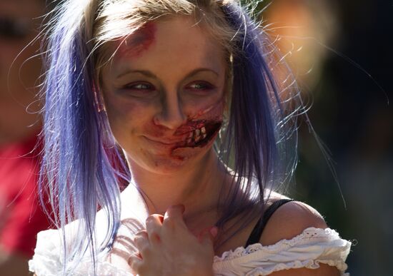 Zombie Mob 7 flashmob in St.-Petersburg