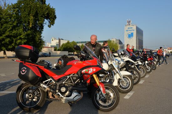 "The Roads of Victory" biker rally in Grozny