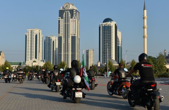 "The Roads of Victory" biker rally in Grozny