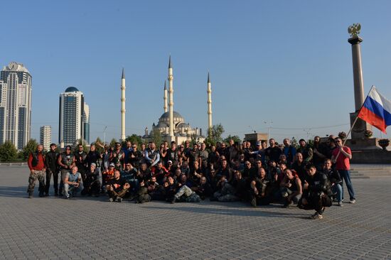 "The Roads of Victory" biker rally in Grozny