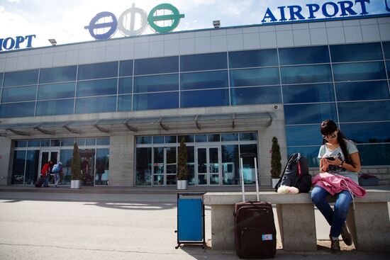 Exhibition of aerodrome equipment at Ufa International Airport
