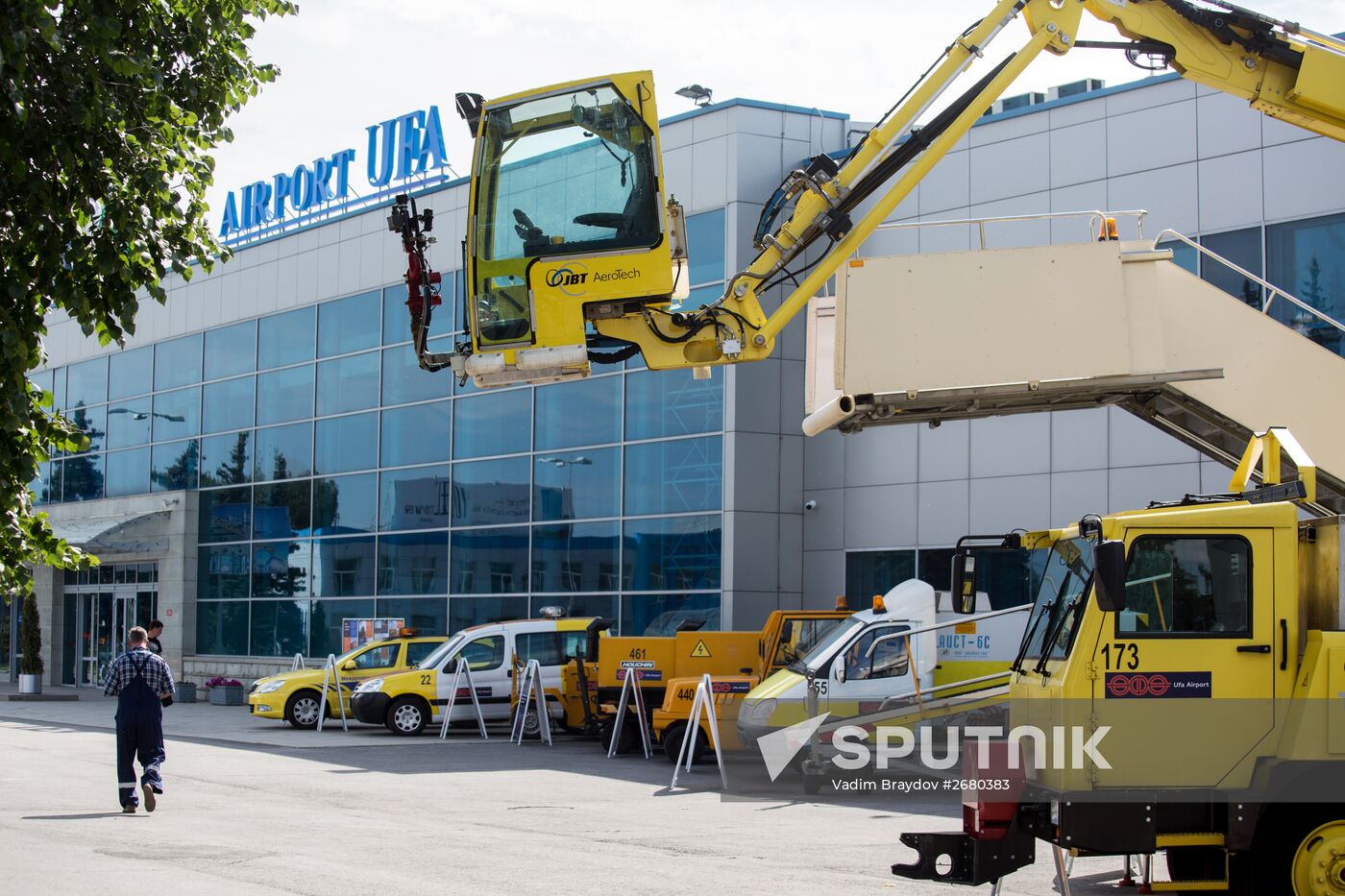 Exhibition of aerodrome equipment at Ufa International Airport