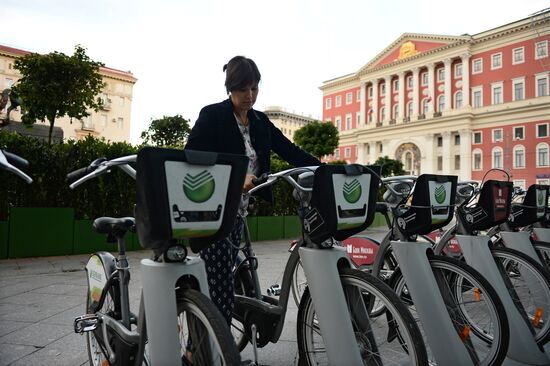 Bike docking stations in Moscow