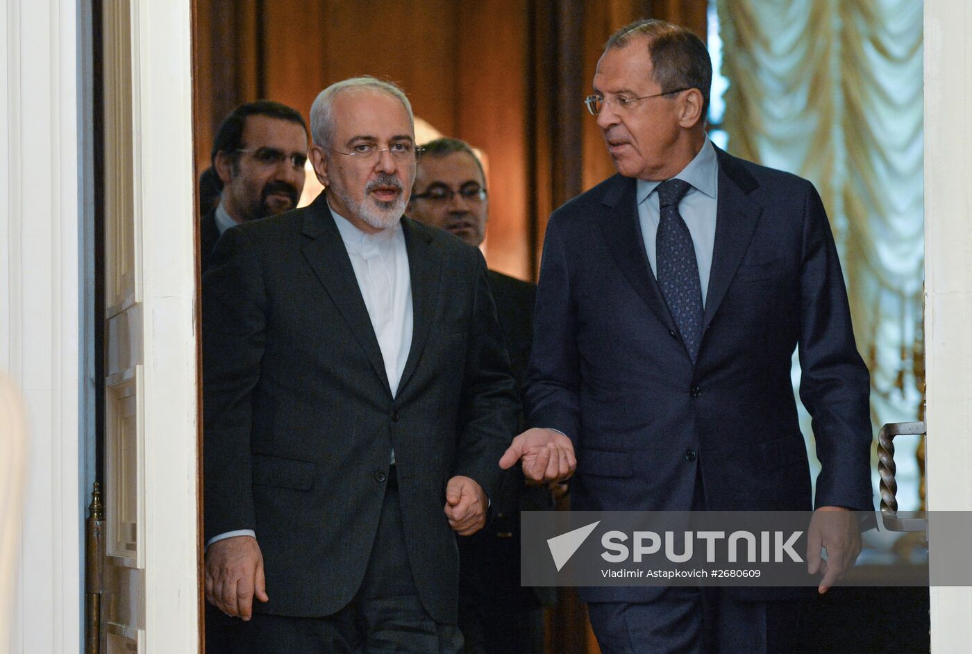 Russian and Iranian Foreign Ministers S.Lavrov and M.Zarif meet in Moscow