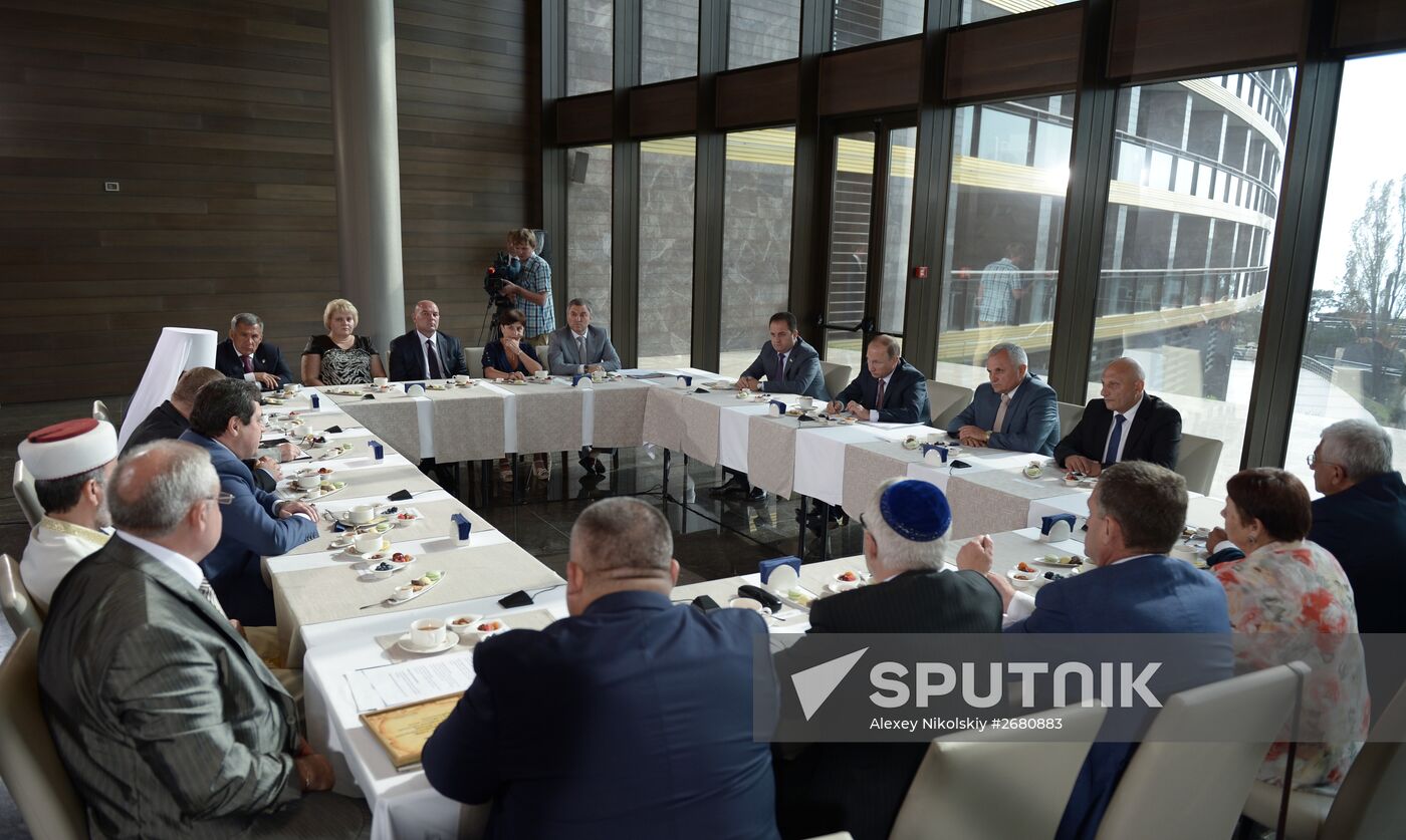 Russian President Vladimir Putin's meeting with representatives of national public associations of Crimea