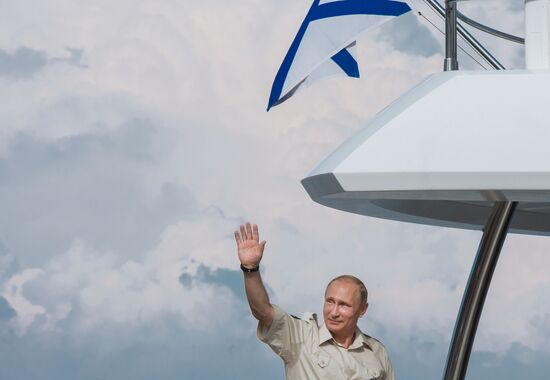 President Vladimir Putin visits Crimea