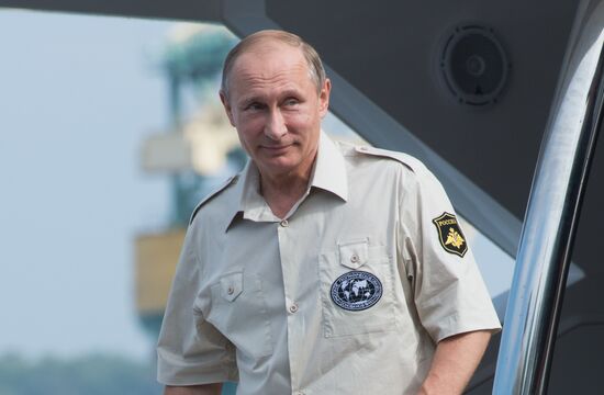 President Vladimir Putin visits Crimea