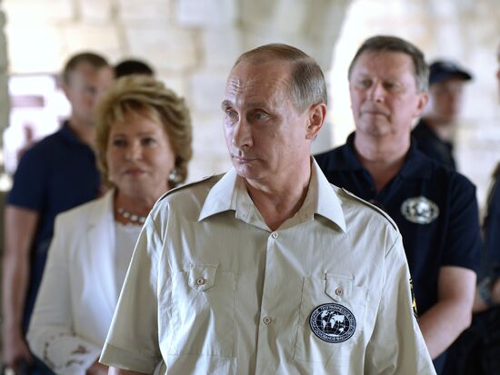 President Vladimir Putin visits Crimea