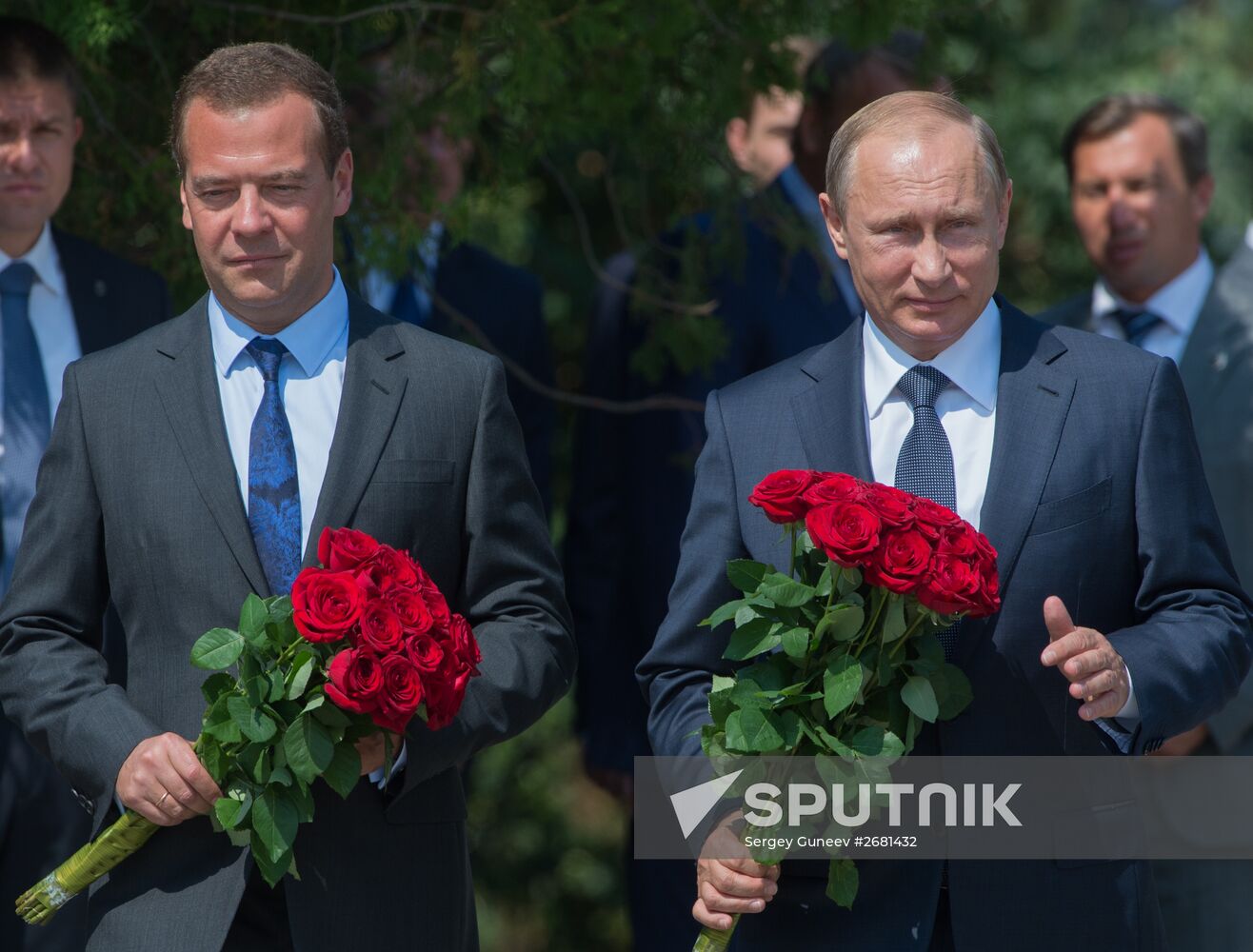 Russian President Vladimir Putin's and Russian Prime Minister Dmitry Medvedev's working visit to Crimea