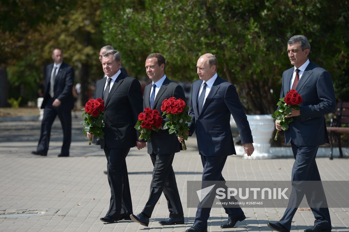 Russian President Vladimir Putin's and Russian Prime Minister Dmitry Medvedev's working visit to Crimea