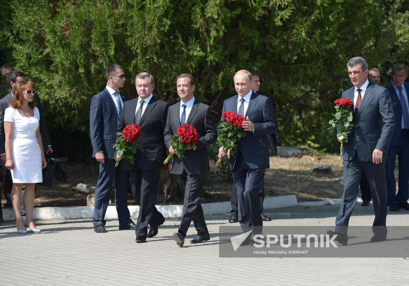 Russian President Vladimir Putin's and Russian Prime Minister Dmitry Medvedev's working visit to Crimea