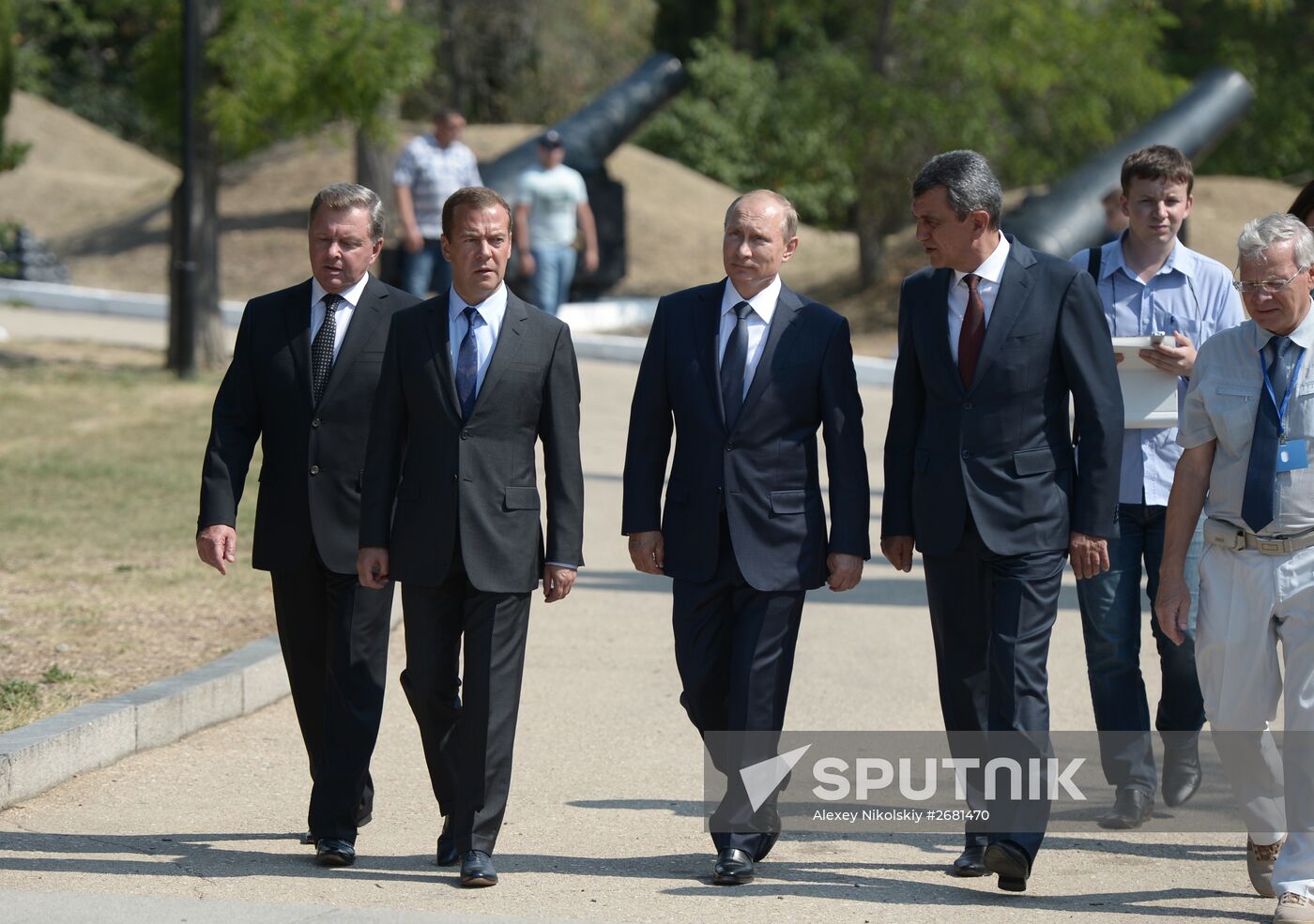 Russian President Vladimir Putin's and Russian Prime Minister Dmitry Medvedev's working visit to Crimea