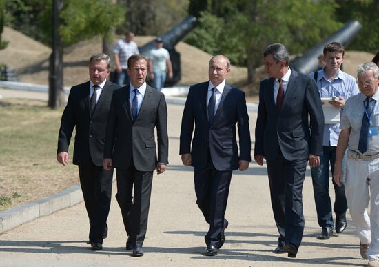 Russian President Vladimir Putin's and Russian Prime Minister Dmitry Medvedev's working visit to Crimea