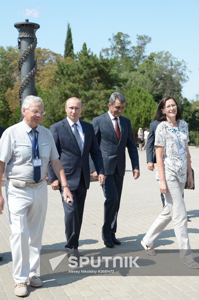 Russian President Vladimir Putin's and Russian Prime Minister Dmitry Medvedev's working visit to Crimea