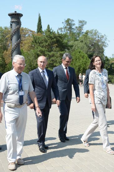 Russian President Vladimir Putin's and Russian Prime Minister Dmitry Medvedev's working visit to Crimea